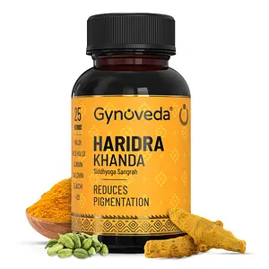 Gynoveda Turmeric Ayurvedic Tablets for Pigmentation, Dark Spots. Natural Glutathione Buider. Haridra Khanda With Curcumin For Skin Care