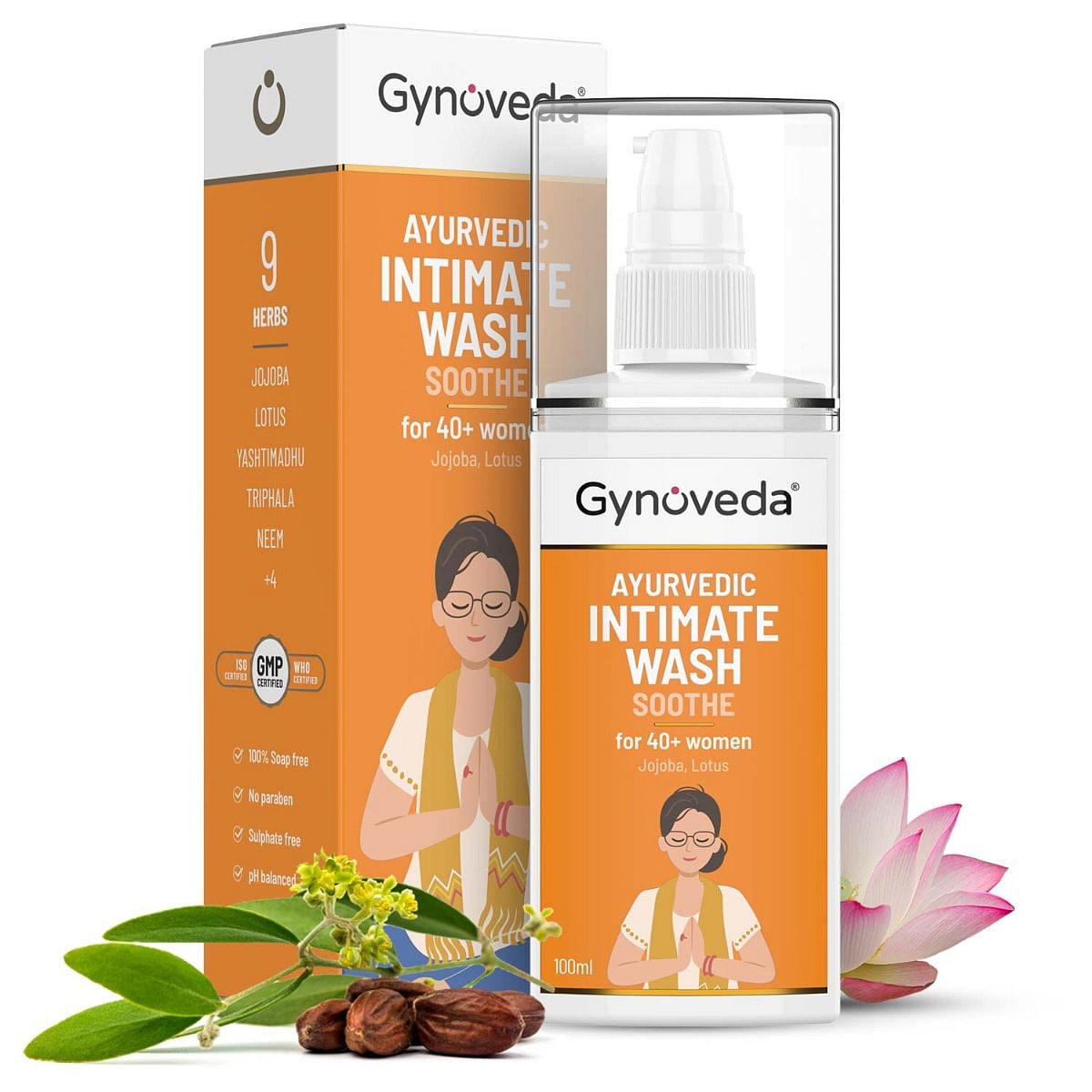 

Gynoveda Ayurvedic Intimate Wash For Women With White Discharge | Triphala, Grapeseed, Tea Tree Oil Feminine Wash | 100% Soap Free, No Paraben, Sul...