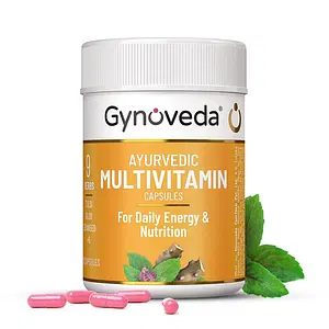Gynoveda Ayurvedic Multivitamin Capsules For Men and Women. Daily Strength and Energy. Provides Essential Vitamins and Minerals