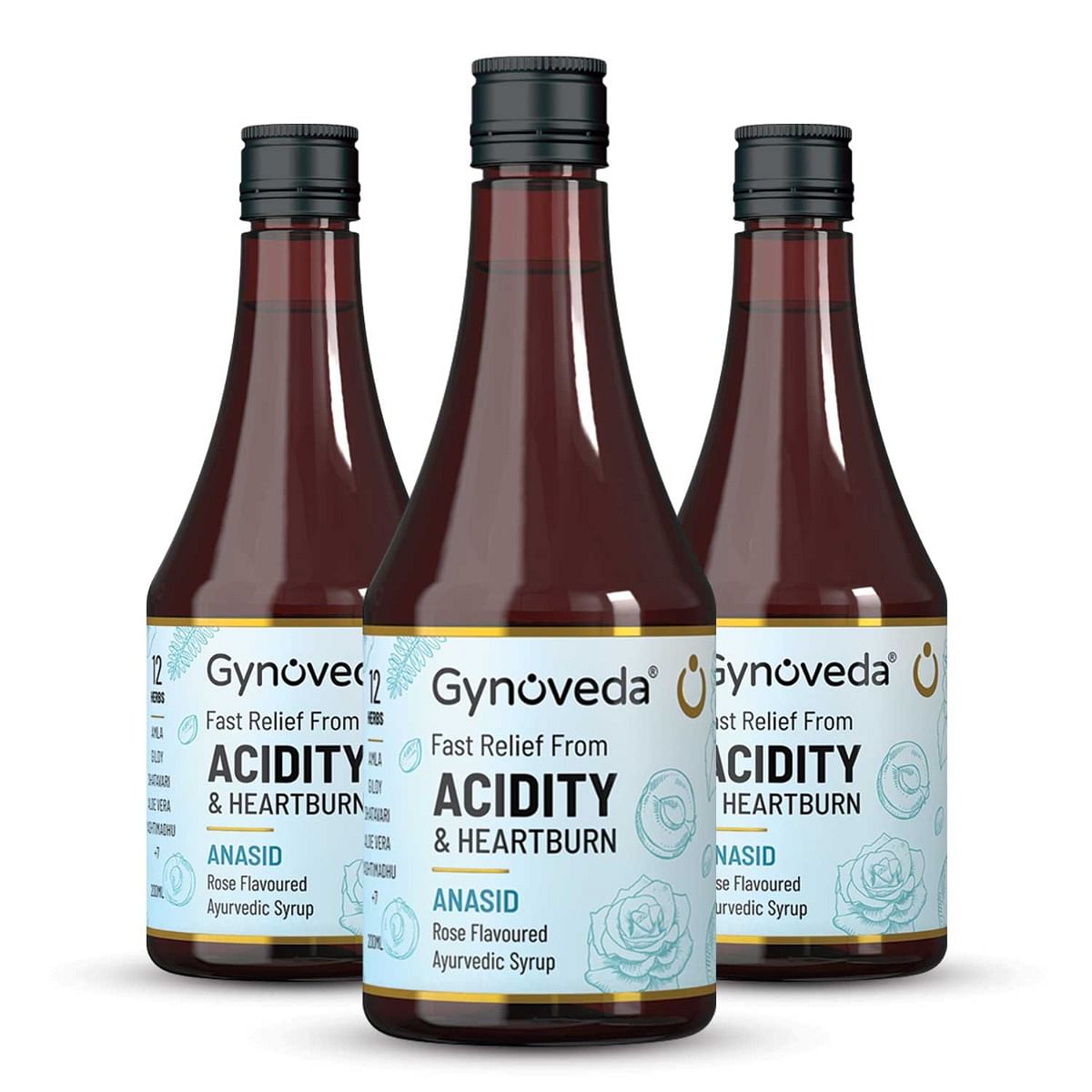 

Gynoveda Acidity & Heartburn Fast Relief Ayurvedic Syrup Rose Flavoured. Best Alternative To Chemical Based Acid Reflux Liquids, Digestive Care Sup...