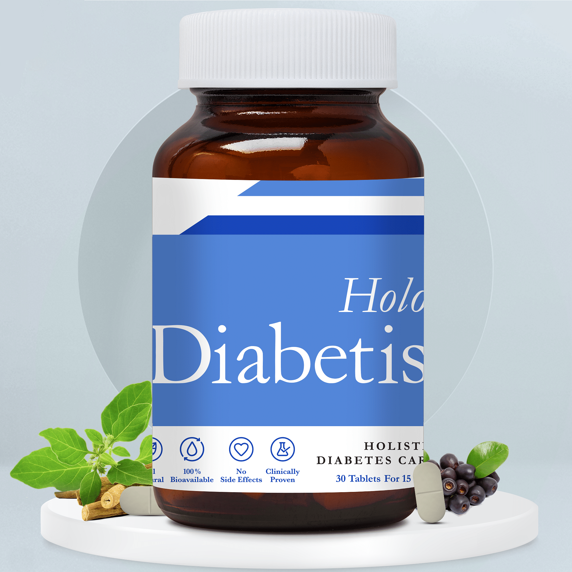 

Holo Diabetis For Diabetes care, regulating Blood Sugar Level 60 Tablet