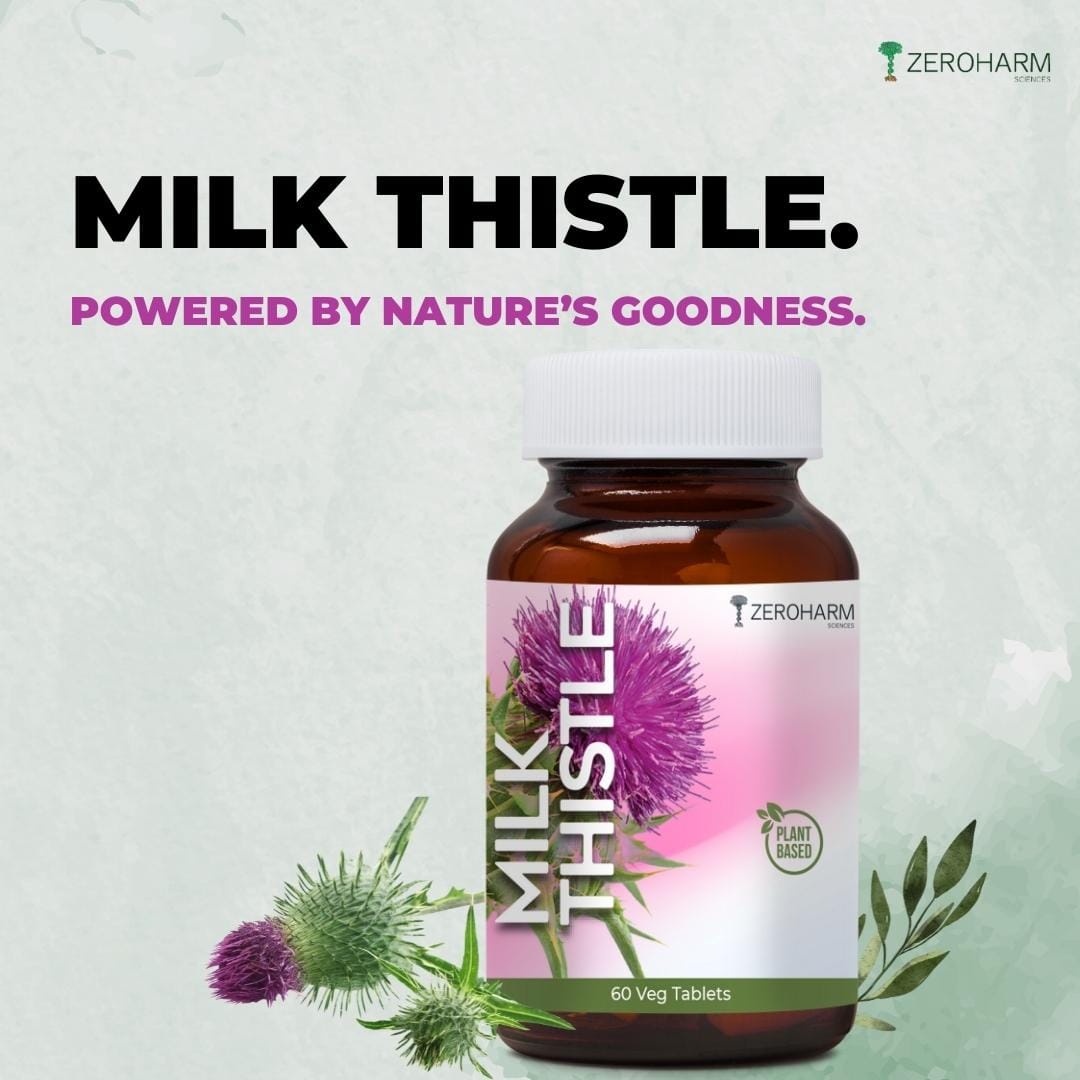 ZEROHARM Milk Thistle Liver & Gall bladder health supplement Antioxidant & anti
