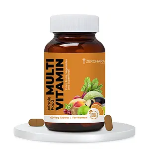 ZEROHARM Multi Vitamin-Women Fight PMS symptoms-Cold, Flu & Viral Infection, Improves Bone & Heart Health - 60 Tablets