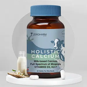 ZEROHARM Holistic Calcium Tab Vitamin D3, K2-7-For Joint Support & Bone Strength