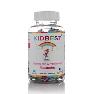 HealthBest Kidbest Multivitamin & Multimineral Gummies Healthy Immunity Probiotics Antioxidants Vitamin A, Sodium, Vitamin C, Iodine Kids Gummies 30 Gummies