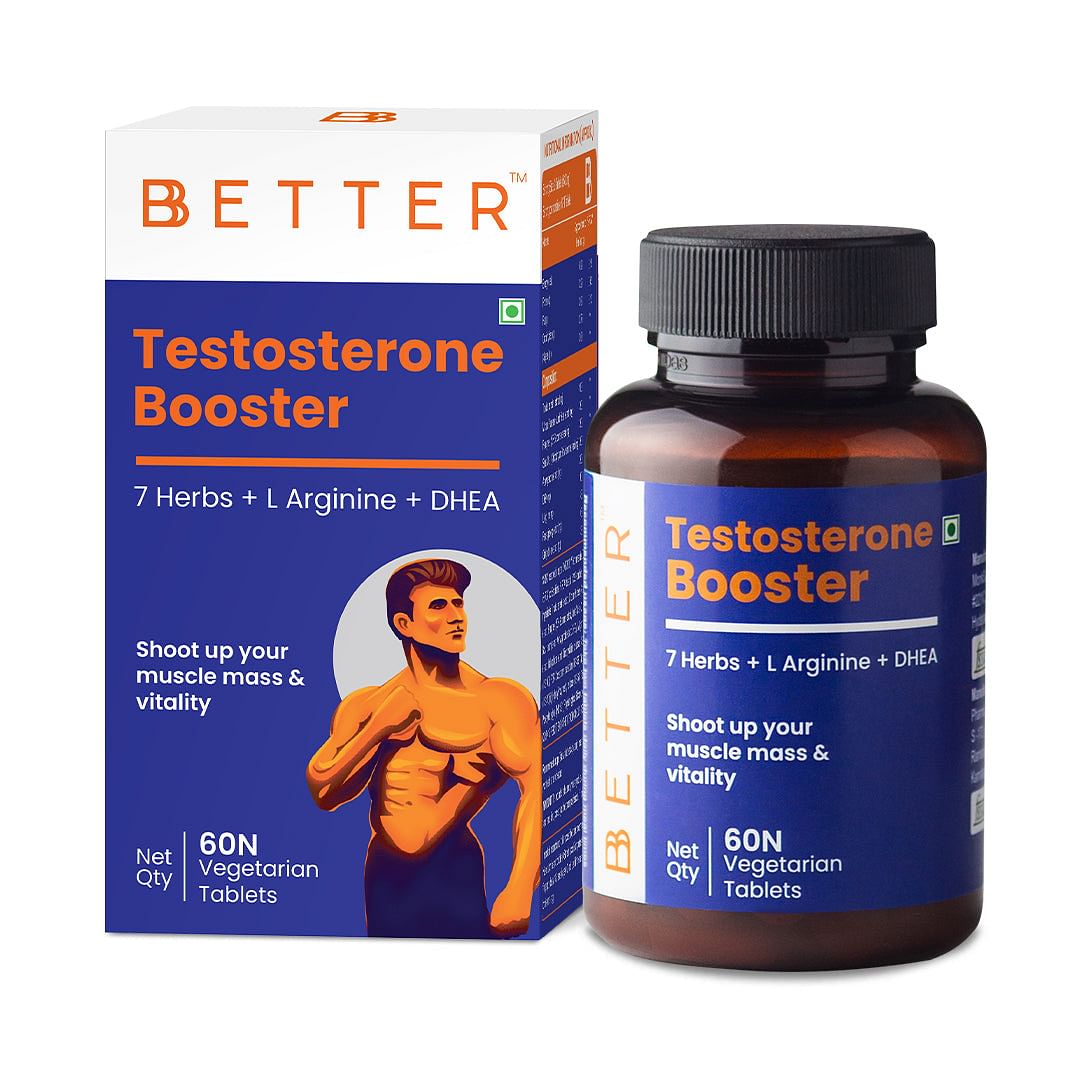 

BBETTER Testosterone Booster Supplement for Men - With Safed Musli Kaunch Beej & Ashwagandha Tablet - High Strength 2600mg Muslce Growth, Energy & ...