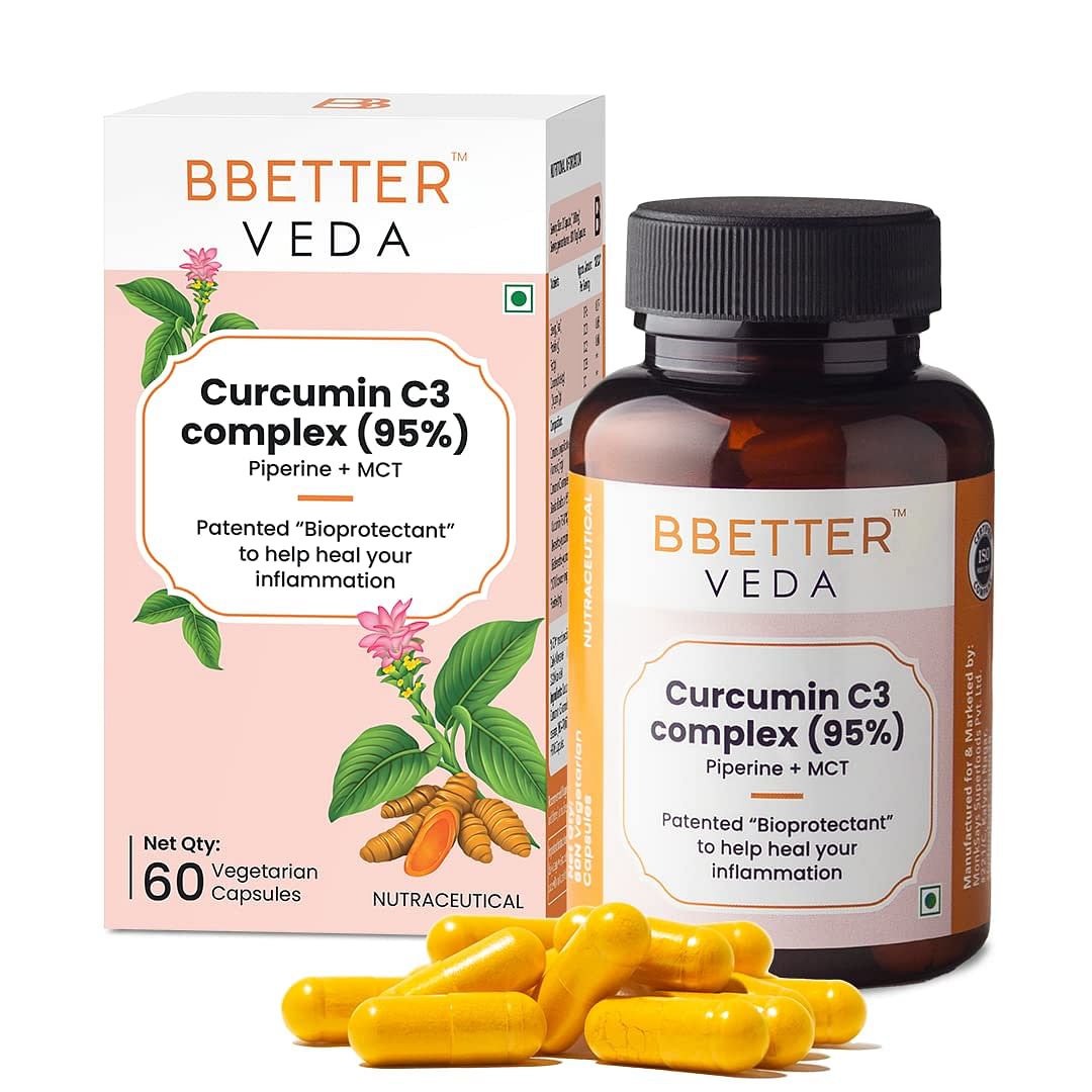 

Bbetter Veda Curcumin C3 Complex (95%), 60 Veggie Capsules