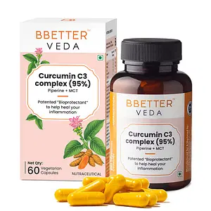 Bbetter Veda Curcumin C3 Complex (95%), 60 Veggie Capsules
