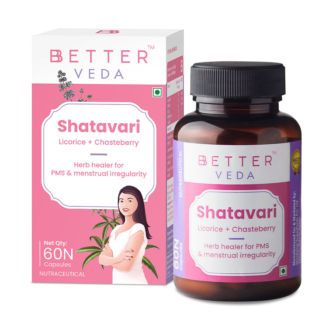 

BBETTER VEDA Pure Shatavari Capsules for Women's Health 60 Veg Capsules , Highly Purified and Bioavailable