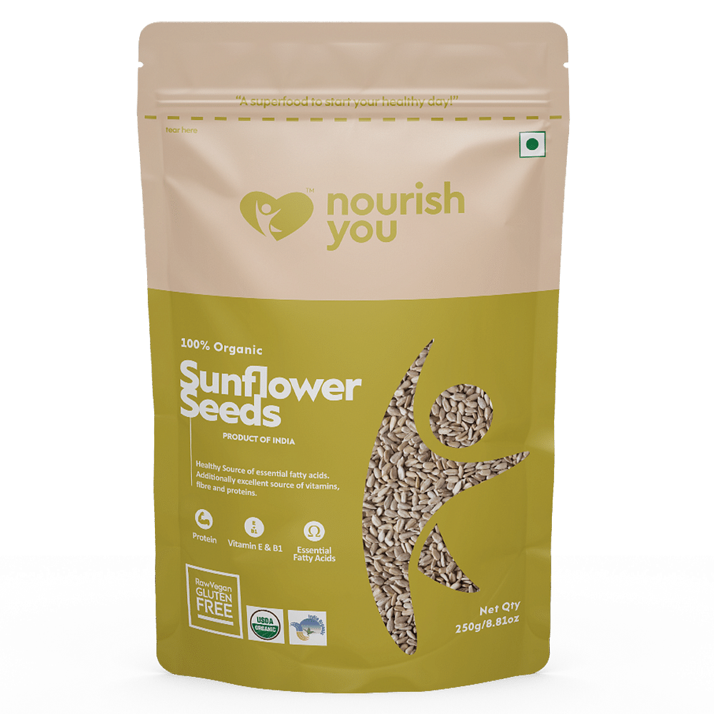 

Nourish You Organic Raw Sunflower Seeds - Rich in Protein , Healthy Snacks , Gluten free -250g