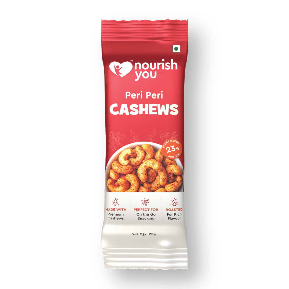 Nourish You Peri Peri Cashews | Roasted Premium Cashews | Spicy Flavoured Nuts | Gluten Free | High Protein Healthy Snack | Preservative Free | 20g-image-29