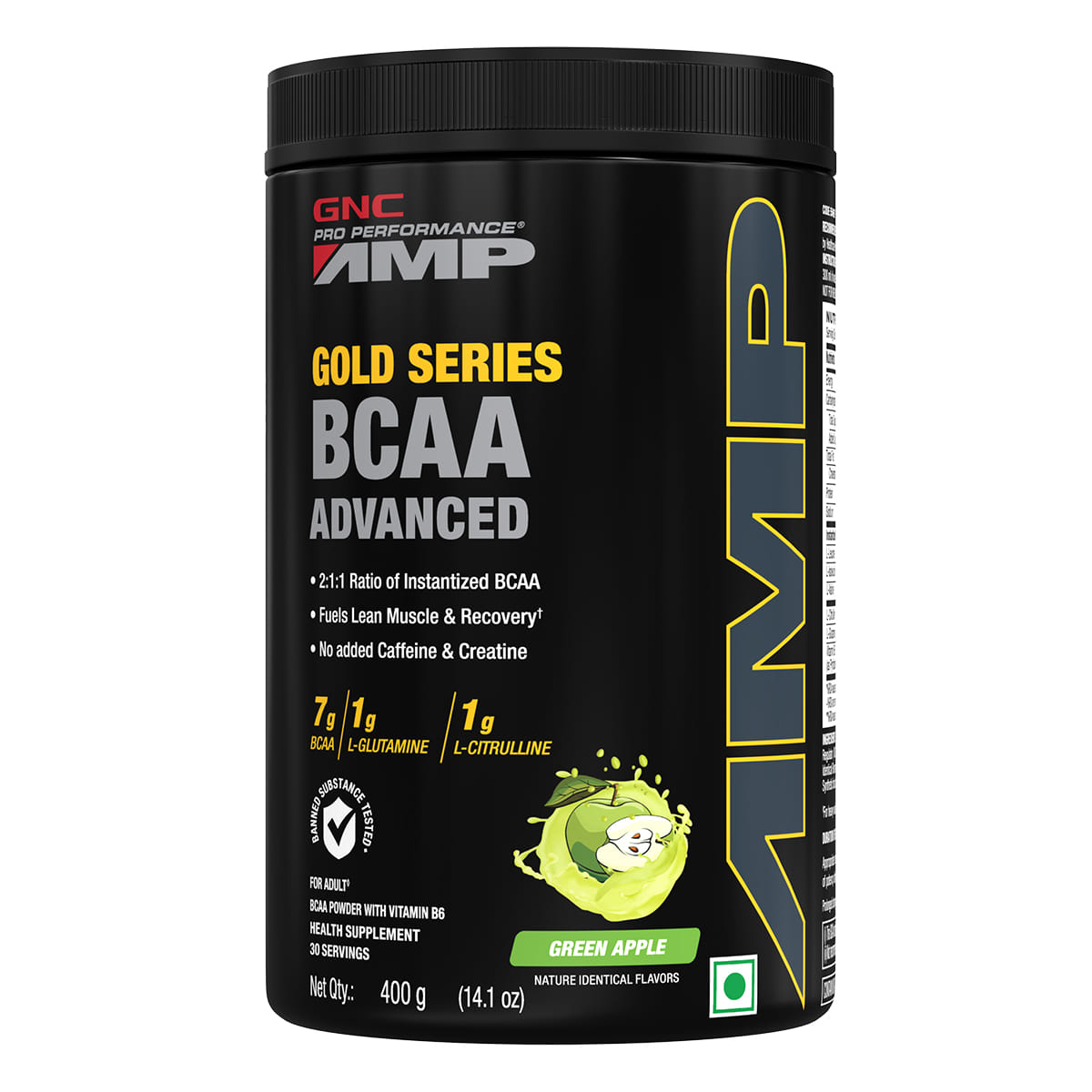GNC AMP Gold Series BCAA Advanced | Fastest Muscle Recovery | Maximized Workout Performance | Formulated In USA | 7g BCAA | 1g L-Glutamine | 1g L-Citrulline | 400 gm