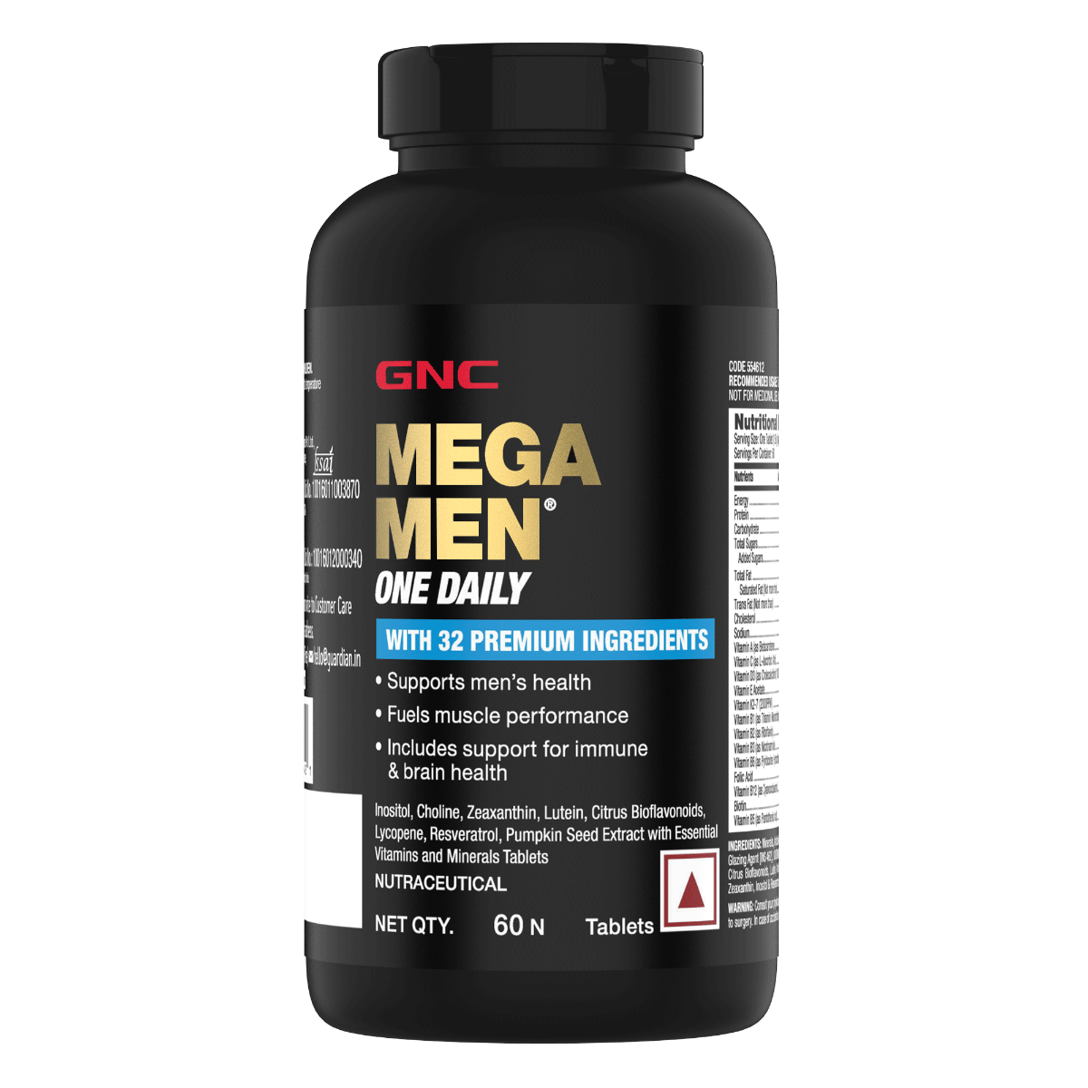 GNC Mega Men One Daily Multivitamin for Men Promotes Men's WellBeing