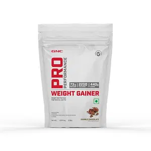 GNC Pro Performance Weight Gainer | Healthy Body Gains | Reduces Muscle Breakdown | Boosts Metabolism | Formulated In USA | 73g Protein | 440g Carbs | 2200 Cal | Double Chocolate