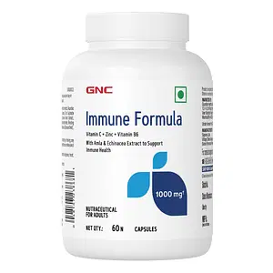 GNC Immune Formula | Strengthens Immune System | Reduces Common Cold Risks | Protects Against Infections | Vitamin C, Zinc, Amla & Vitamin B6 | For Men & Women | 60 Veg Capsules