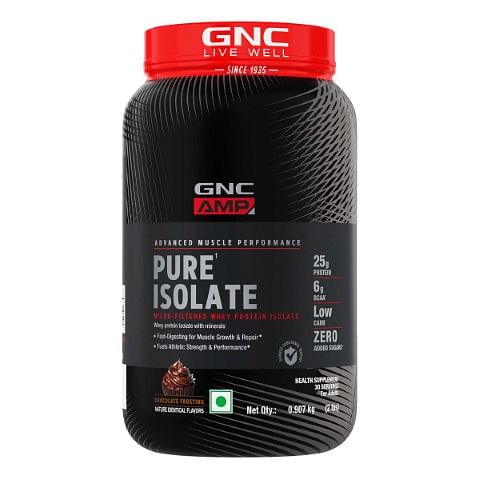 

GNC AMP Pure Isolate Low Carb | Boosts Athletic Performance | Builds Lean Muscles | Speeds Up Recovery | Increases Strength | USA Formulated | 25g ...