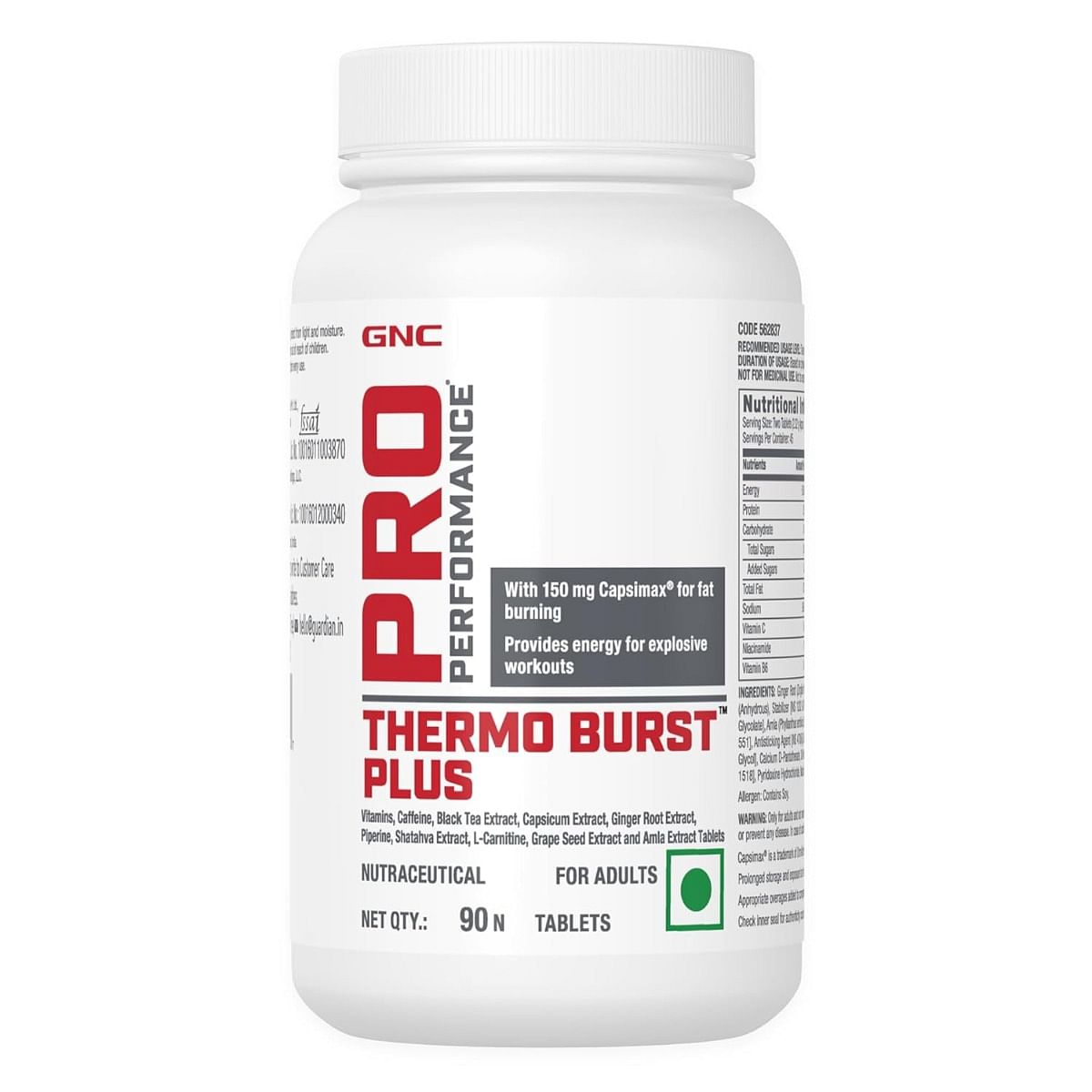 

GNC Pro Performance Thermo Burst Plus | Burns More Calories | High Energy & Focus | Boosts Metabolism | Supports Explosive Workout | Healthy Weight...