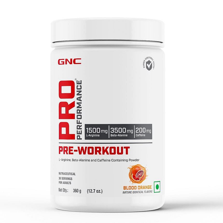 

GNC Pro Performance Pre-Workout | 360 gm | 30 Servings | Boosts Energy & Endurance | Improves Focus | Revs Up Recovery | 1.5g L-Arginine | 3.5g Bet...