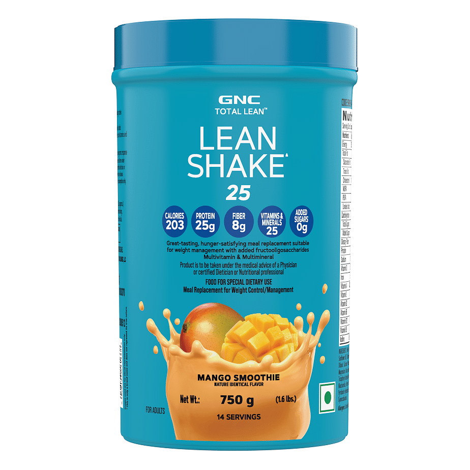 GNC Total Lean Shake 25 | Supports Weight-Loss Efforts | Helps Control Appetite | Sustains Lean Muscle Profile | Formulated In USA | 25g Protein | 8g Fibre | No Added Sugar