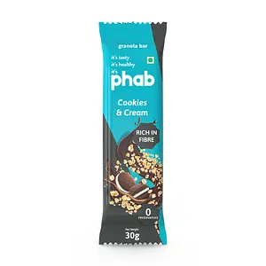 Phab granola bar - cookies & cream pack of 6
