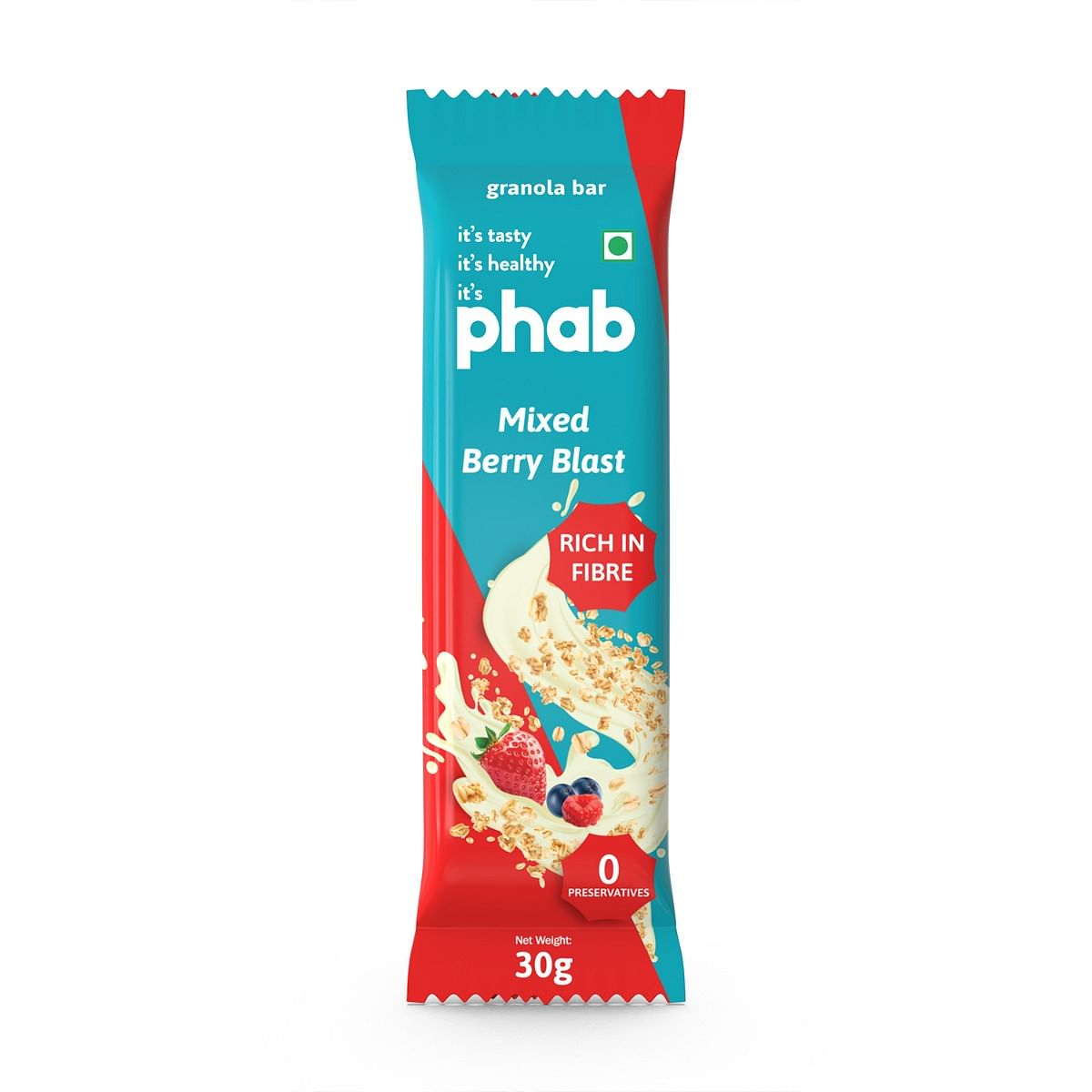 

Phab granola bar - mixed berry blast pack of 6