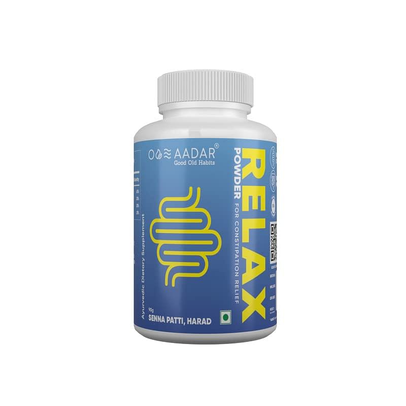 

AADAR Ayurvedic Re-LAX Powder for Constipation Relief | Natural Laxative, Improves Digestion & Gastric Relief, 90 gm (Pack of 1) - with Senna, Hari...