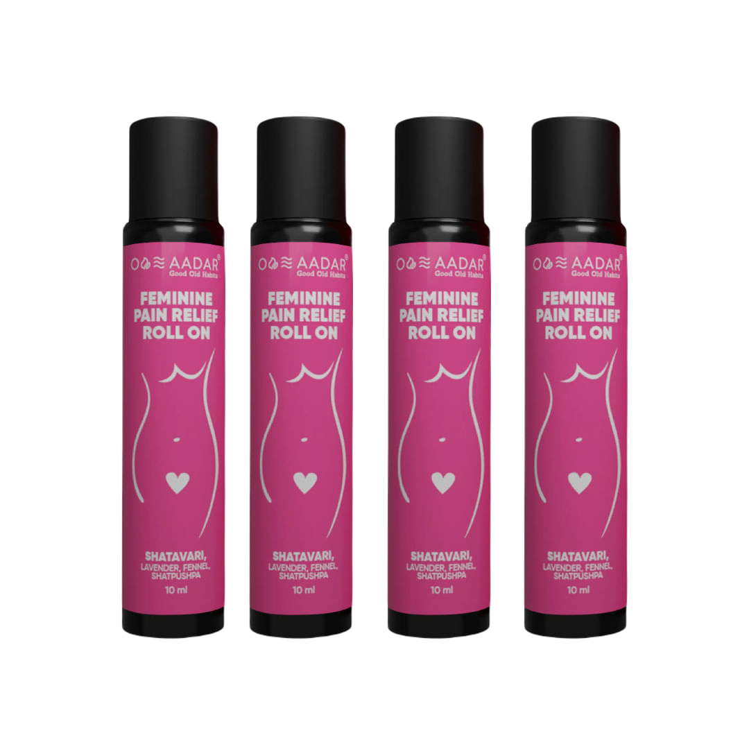 

AADAR FEMININE PERIOD PAIN RELIEF ROLL ON for Women's health | Helps with PCOD, PCOS, Hormone Imbalance, Mood Swings | Shatvari | Lavender | Shatpu...
