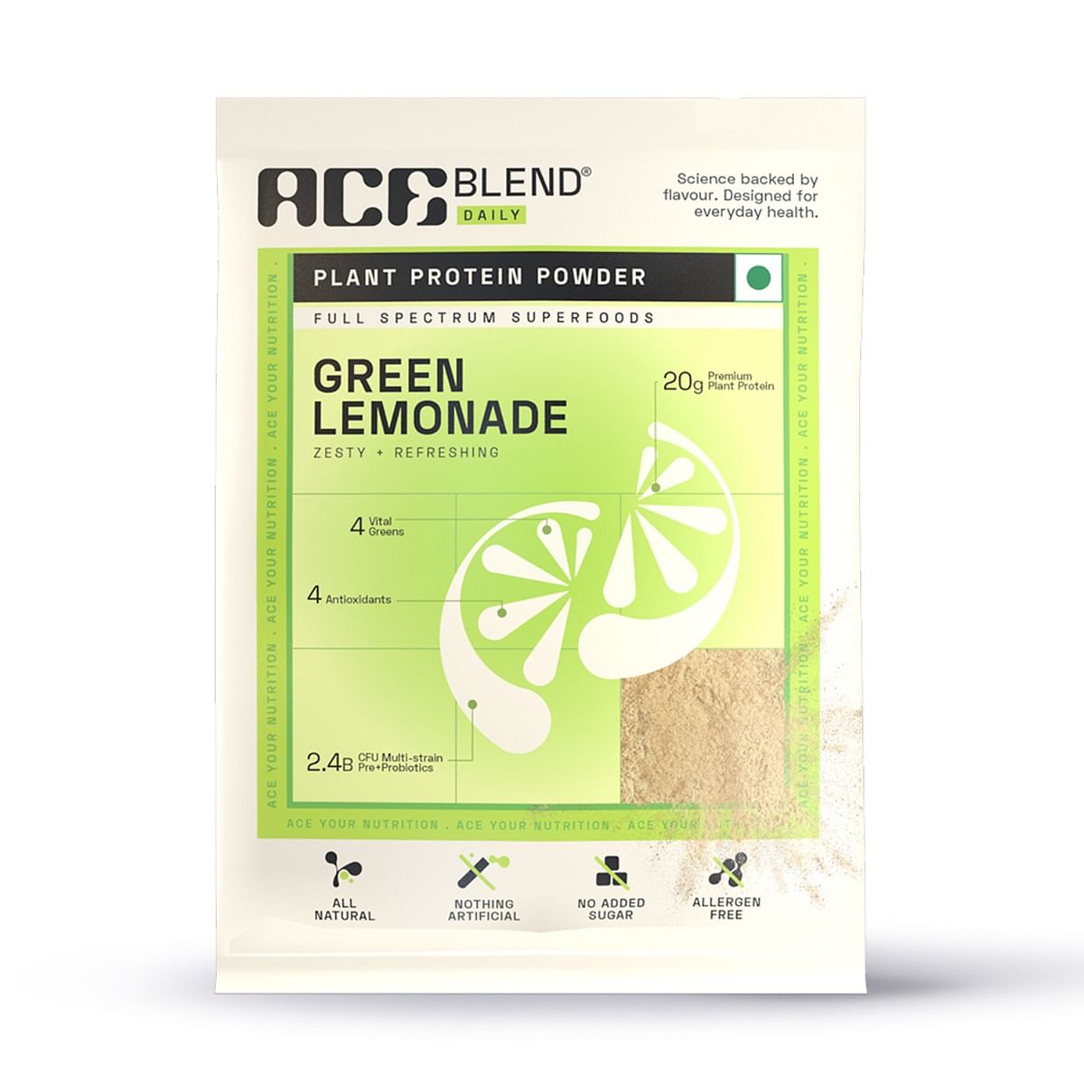 

Ace Blend DAILY, 20G Complete Vegan Plant Protein Powder & Superfoods, Blended for Men & Women, Gut Friendly, Complete Greens, Antioxidants, Empowe...