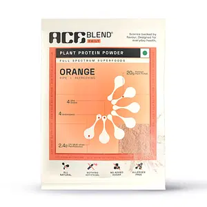 Ace Blend DAILY, 20G Complete Vegan Plant Protein Powder & Superfoods, Blended for Men & Women, Gut Friendly, Daily Protein, Complete Greens, Antioxidants, Empowers Fat Loss | Orange