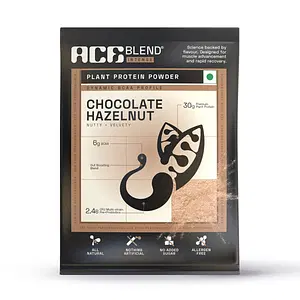 Ace Blend INTENSE, 30G A-Grade Vegan Plant Protein Powder for Men & Women, Sport Use, Complete BCAA, Lean Muscle Growth & Recovery, Rapid Absorption, Gut Friendly | Chocolate Hazelnut