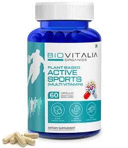 BIOVITALIA ORGANICS Active Sports | Boost Metabolism | Boost Immune System | Boost Energy | 60 Capsules