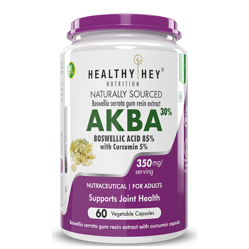 

HealthyHey Nutrition AKBA with 85% Boswellic Acid & Curcumin - 100% Natural 60 Veg Capsules