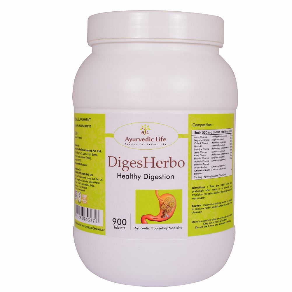 

Ayurvedic Life DIGES HERBO - 900 Tablets