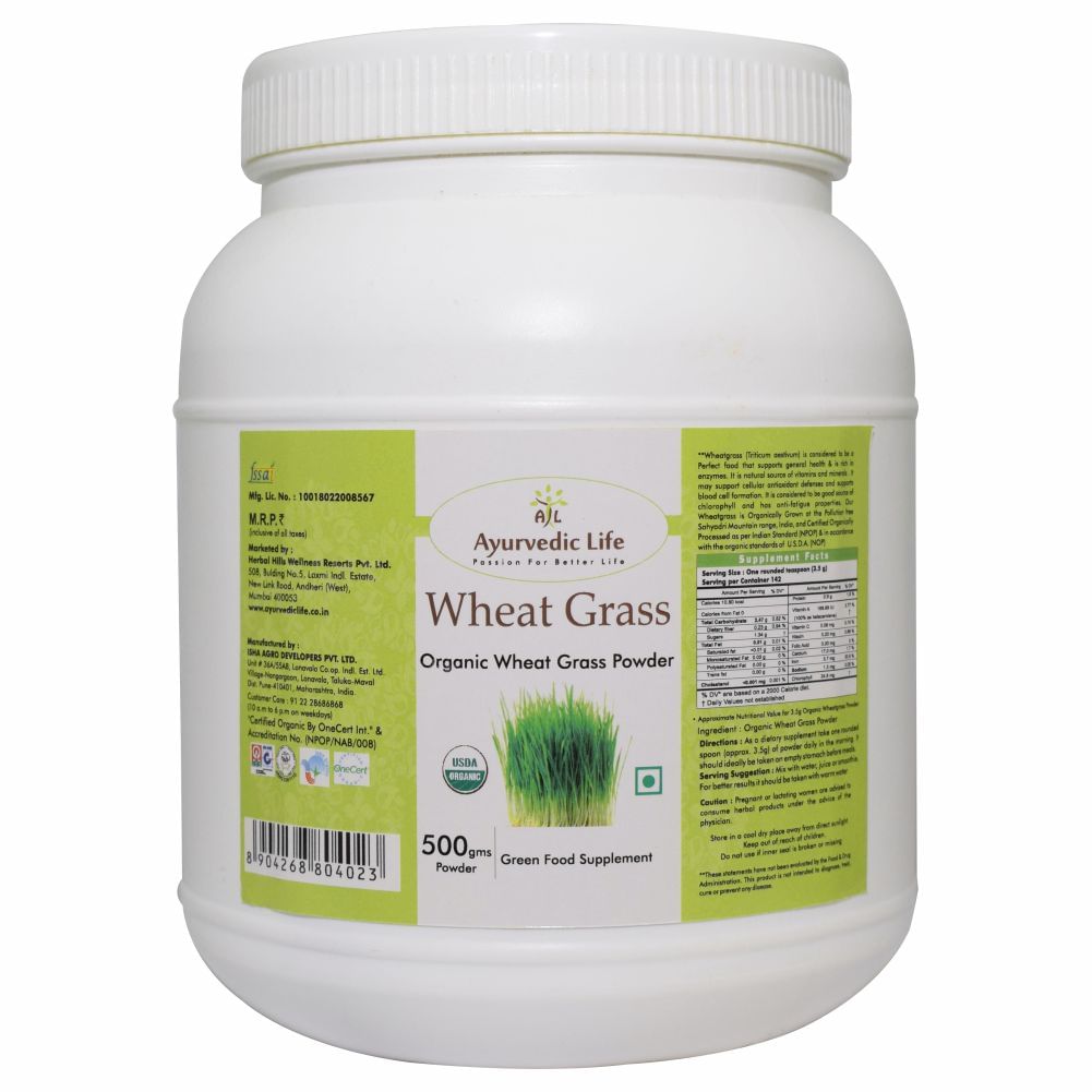 

Ayurvedic Life Wheatgrass 500 gm Powder - Saver Pack