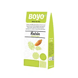 BOYO 100% Natural Raw Raisins 250g, Kismish, Dry Grapes, Vegan, Fiber-Rich