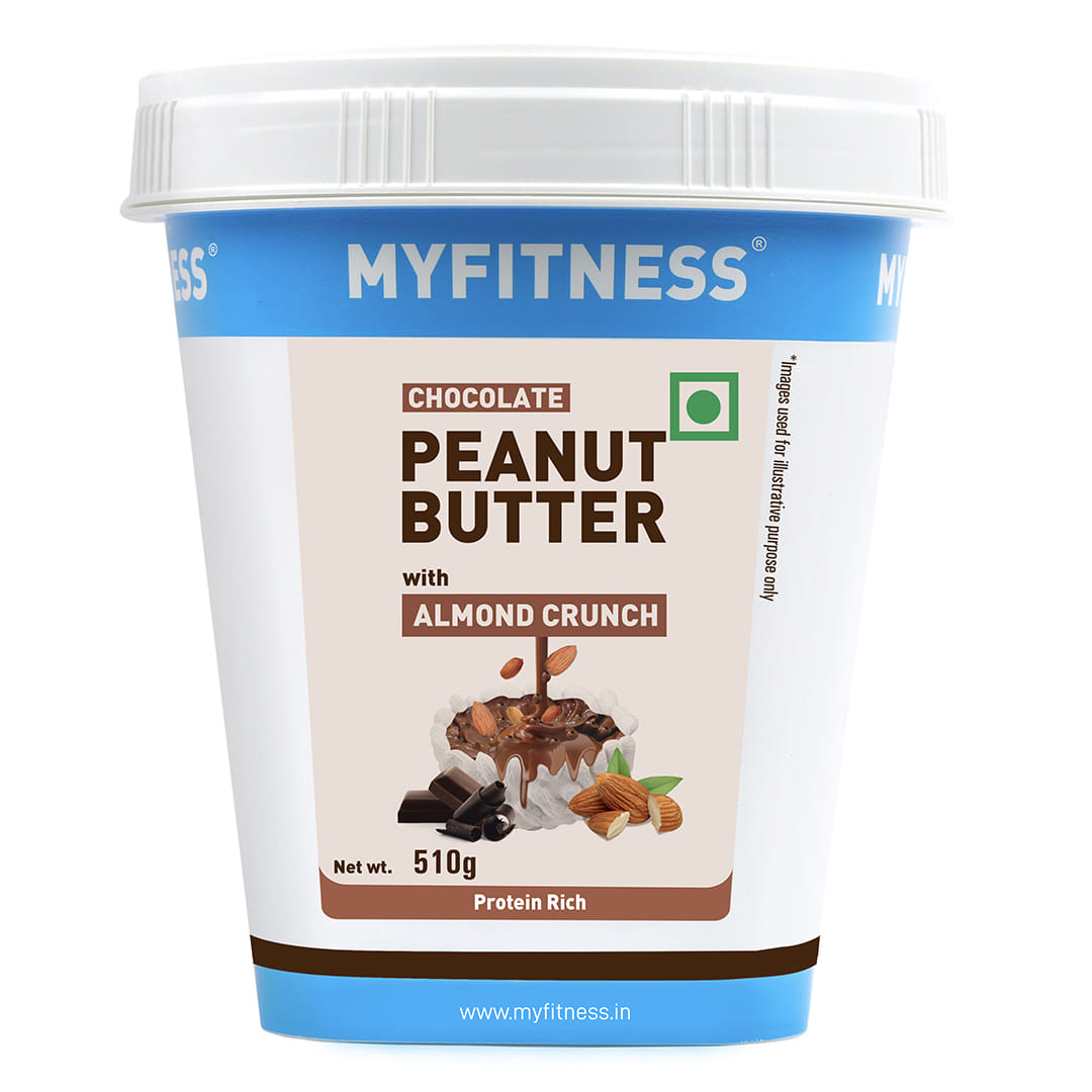MyFitness Chocolate Peanut Butter with Almond Crunch, 510gm | Tasty & Healthy Nut Butter Spread | Vegan | Dark Chocolate | Cholesterol Free, Gluten Free | Crunchy Peanut Butter | Zero Trans Fat-picture-25