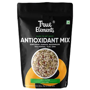 True Elements Antioxidant Seeds Mix 250 g - sunflower seeds, pimpkin seeds, goji berries, flax seeds | Healthy snacks | diet food | Single Pack