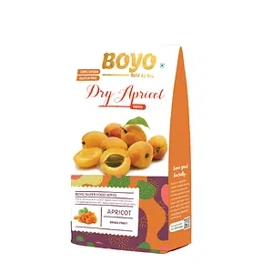 BOYO Premium Dried Apricot - 200g, 100% Natural Seedless Dry Fruit Whole Pitted Sundried