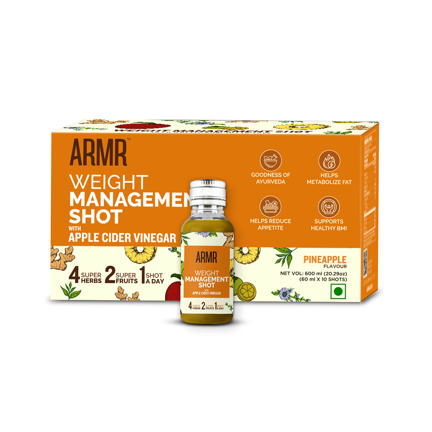

ARMR Weight Management Shots Pineapple - 600 ml