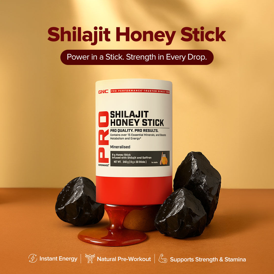 

GNC Shilajit Honey Stick | Ayurvedic Energy Booster with Pure Shilajit Resin, Saffron & Natural Honey | Natural Strength, Stamina & Vitality | 30 S...