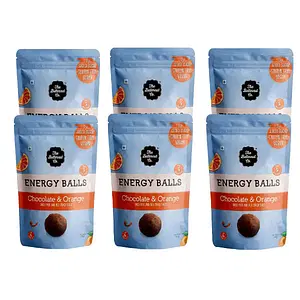 The Butternut Co. Energy Balls Chocolate & Orange, Dried Fruit & Nut Snack Balls 288g (Pack of 6) 100% Natural, No Sugar, Vegan, No Preservatives, Clean Label