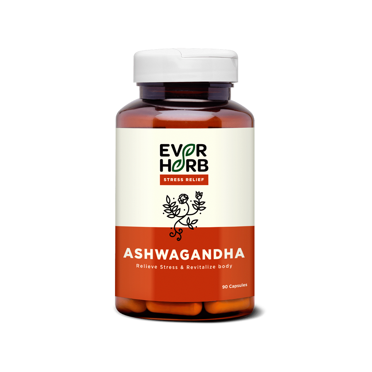 

EVERHERB (BY PHARMEASY) ASHWAGANDHA - IMMUNITY BOOSTER CAPSULES - ANXIETY & STRESS RELIEF - BOTTLE OF 90