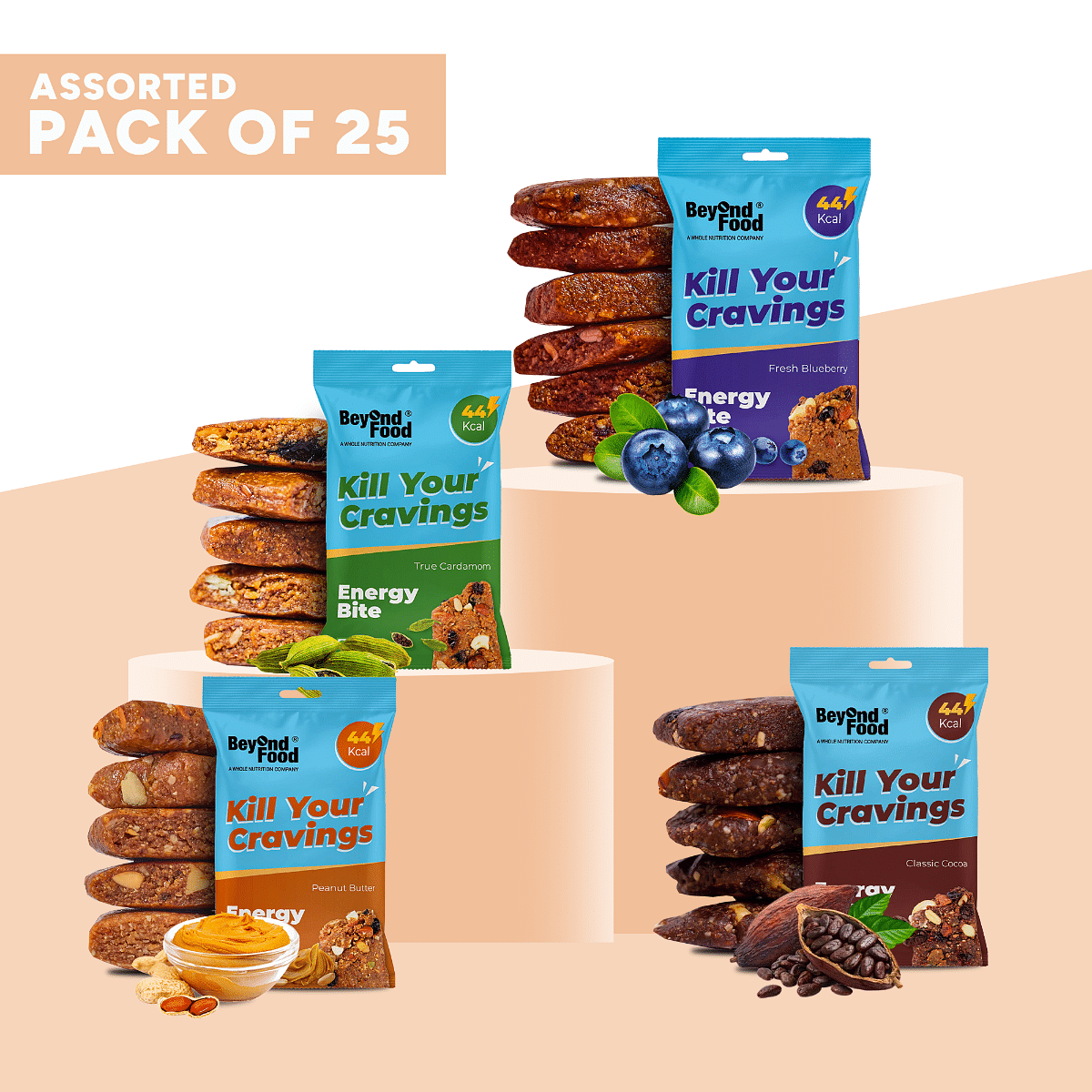 

Beyond Food Energy Bites - Assorted | Pack Of 25 | 25x10G