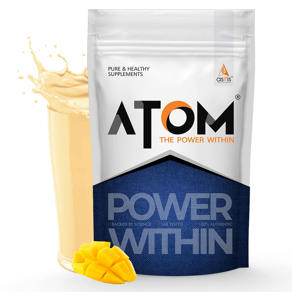 

AS-IT-IS Nutrition ATOM PWR Whey Protein with Enzymes, 24g Protein, 11g EAA, Lean Muscle Gains & Rapid Recovery, Easy Digest, 1Kg Mango