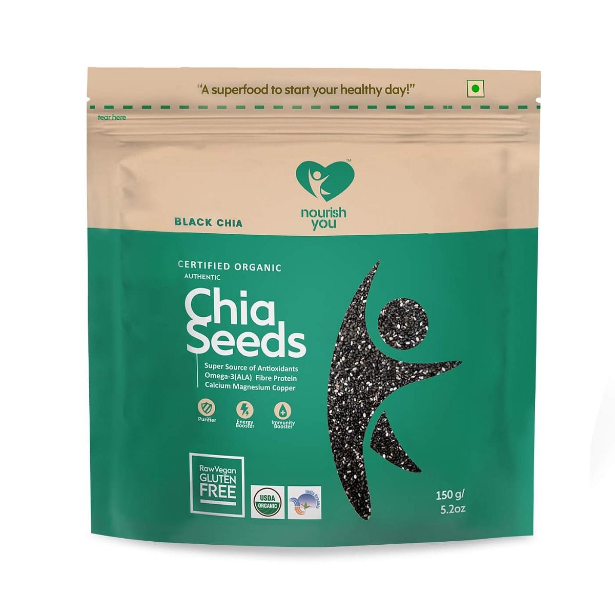 

Nourish You BLACK CHIA SEEDS 150G