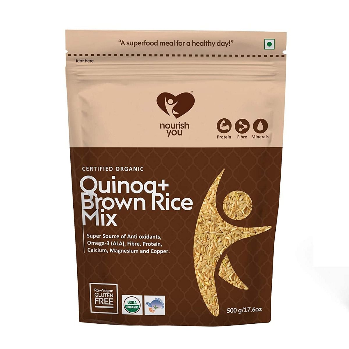 

Nourish You QUINOA WITH BROWN RICE MIX 500G