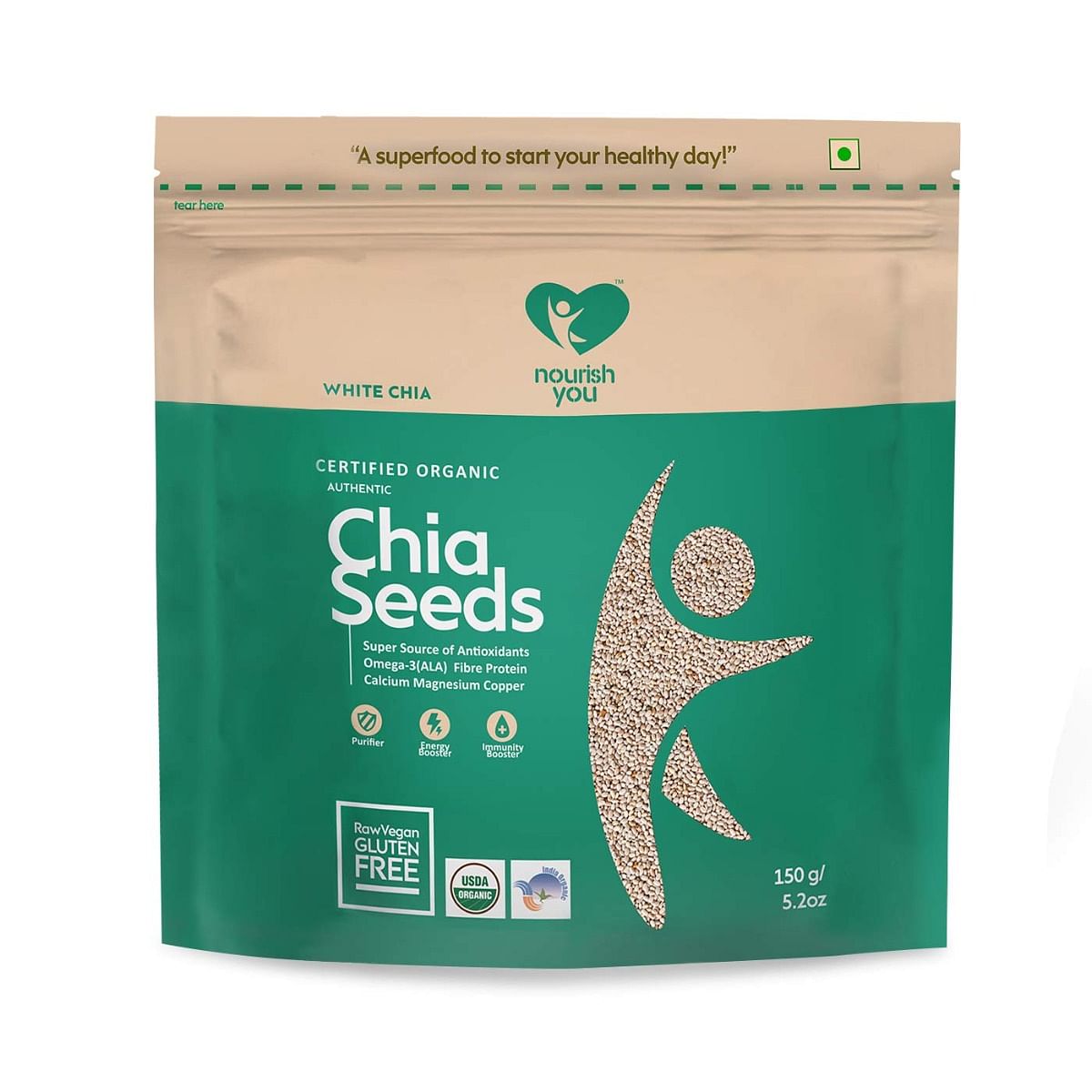 

Nourish You WHITE CHIA SEEDS 150G