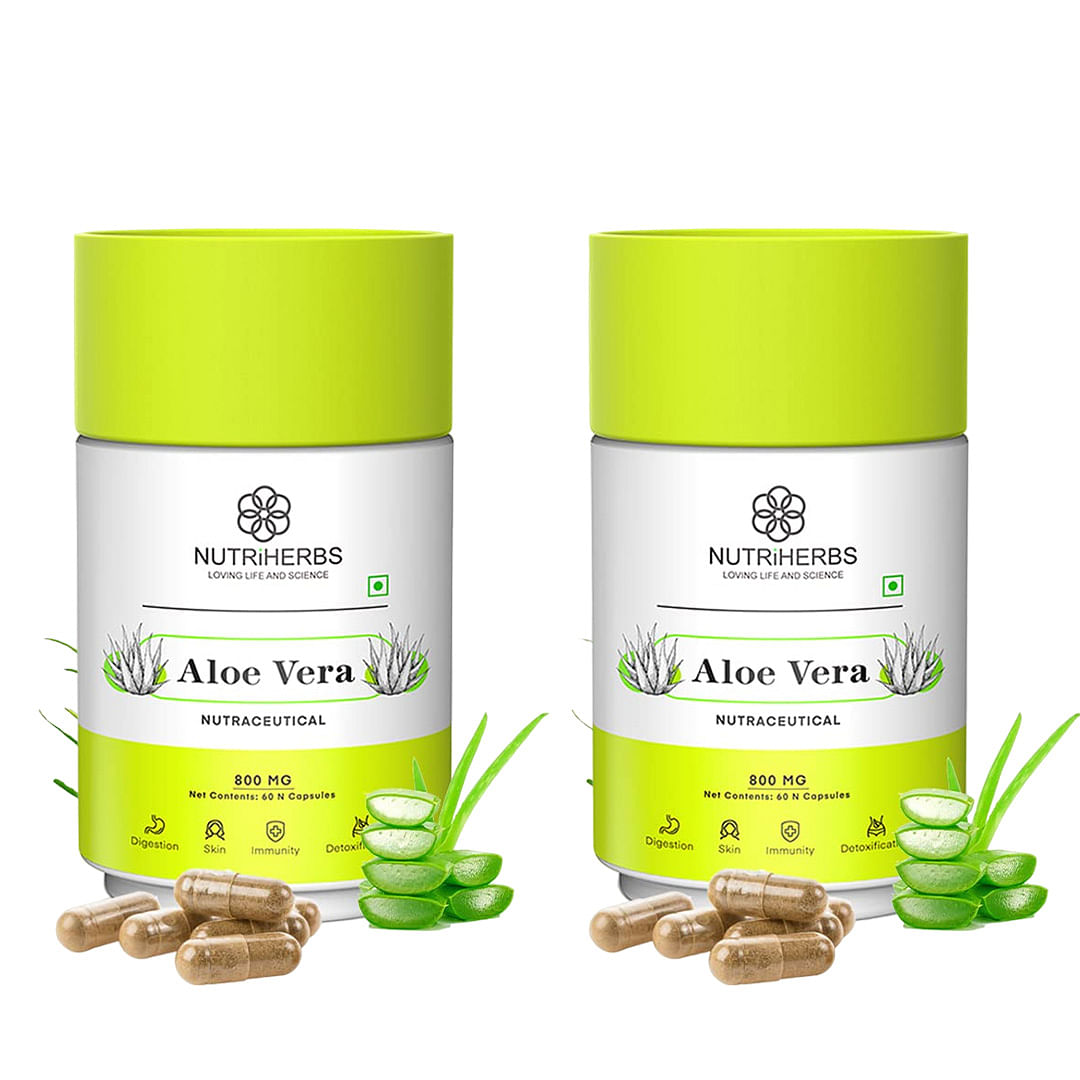 Aloe Vera 60 Capsules 800mg For Healthy Skin And Hair Improves Digestion Supports 4313