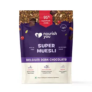 Nourish You Super Muesli Belgium Dark Chocolate 400gm