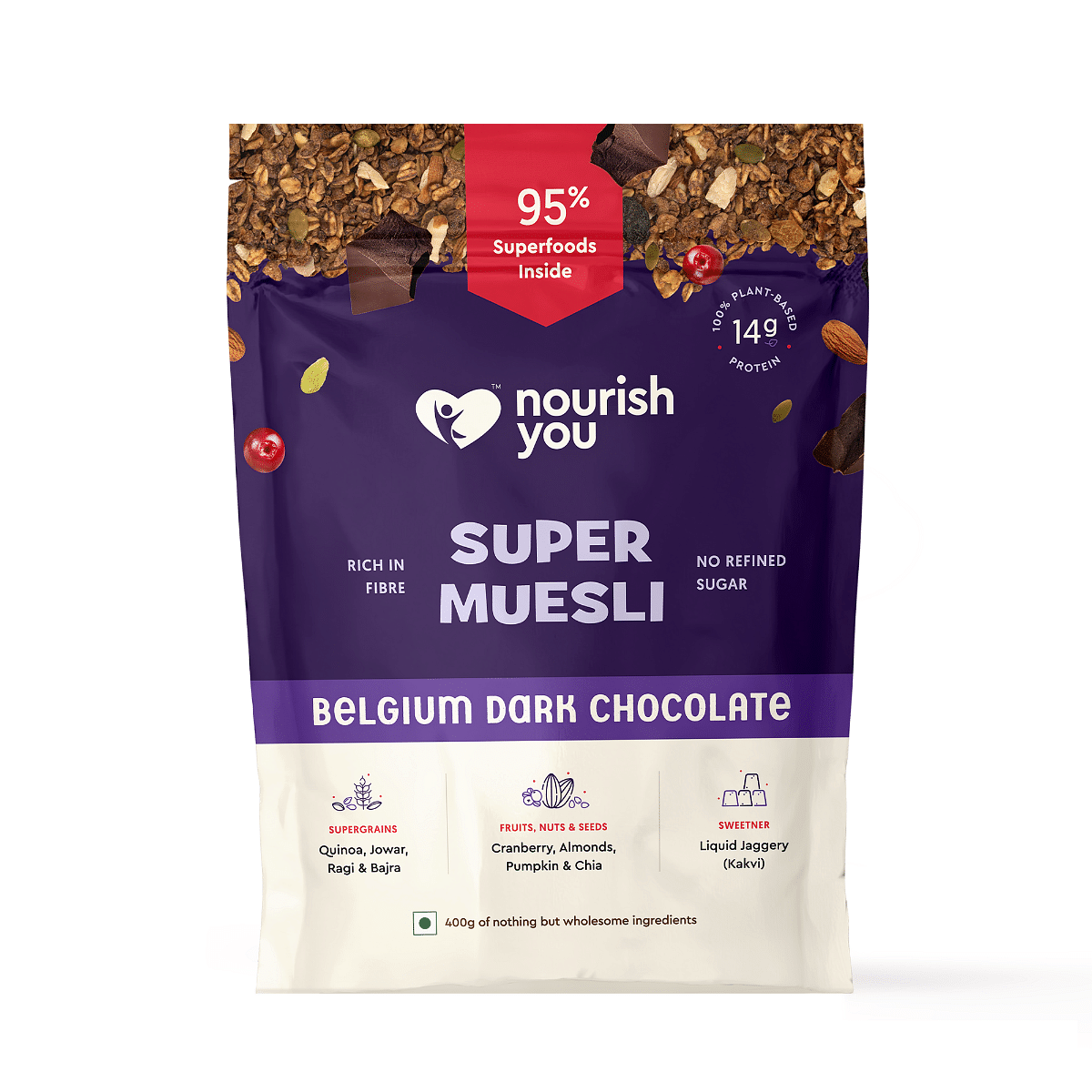 Nourish You Super Muesli Belgium Dark Chocolate